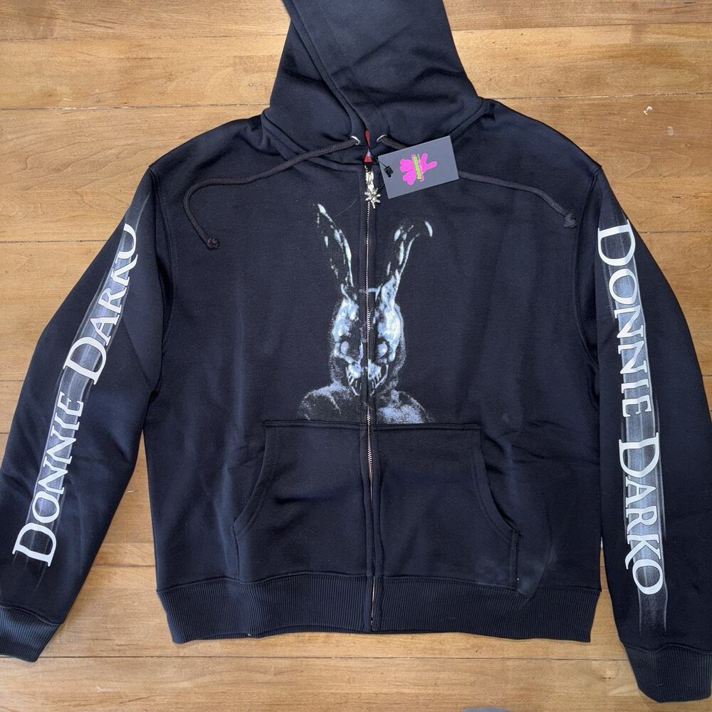 Heaven by Marc Jacobs x Donnie Darko Zip Hoodie Black Collab Rare Sold Out SZ L